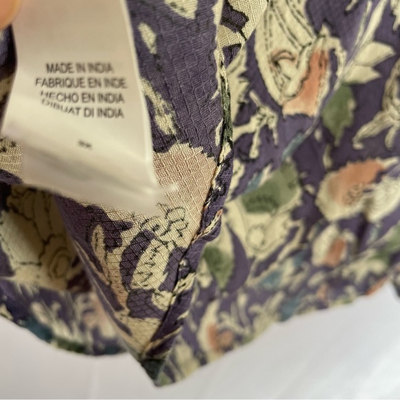Lucky Brand Blouse Long Sleeve Floral Purple Lavender 3x Career Top - Picture 9 of 10